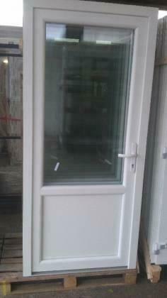 PVC achterdeur 98x215cm HR++ 3-punt haakslot (2/3 glasHR++)., Doe-het-zelf en Bouw, Deuren en Vliegenramen, Nieuw, Glas, Kunststof