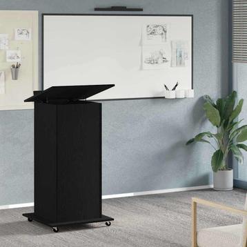 vidaXL Podium met lade Zwart eiken 55 x 55 x 107 cm Bewerkt, Verzenden