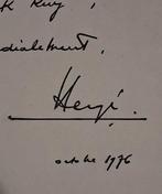 Hergé - 1 Original drawing - Tintin - Dédicace de Hergé sur