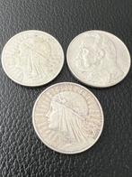 Polen. A Lot of 3x Polish Silver 10 Zlotych coins 1932,