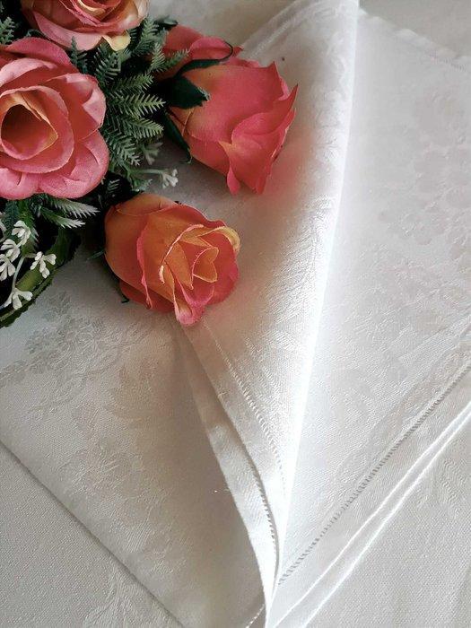 Tovaglia fiandra di lino - bruidsslaapkamertextiel -, Antiquités & Art, Tapis & Textile