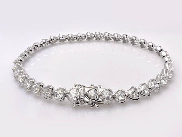 Armband - 18 karaat Witgoud - 4.84ct. tw. Diamant, Handtassen en Accessoires, Armbanden