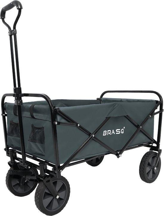 2dekans | BRASQ Bolderkar Opvouwbaar - 100 Liter - 80 KG, Doe-het-zelf en Bouw, Transportwagens, Ophalen of Verzenden