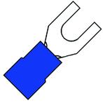 Terminal À Fourche Isolé M5 Bleu PVC 1.5-2.5mm² - 100710, Doe-het-zelf en Bouw, Elektriciteit en Kabels, Verzenden, Nieuw