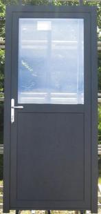 pvc buitendeur , achterdeur , deur 97 x 217 wit / zwartgrijs, Doe-het-zelf en Bouw, 80 tot 100 cm, 215 cm of meer, Nieuw, Ophalen of Verzenden