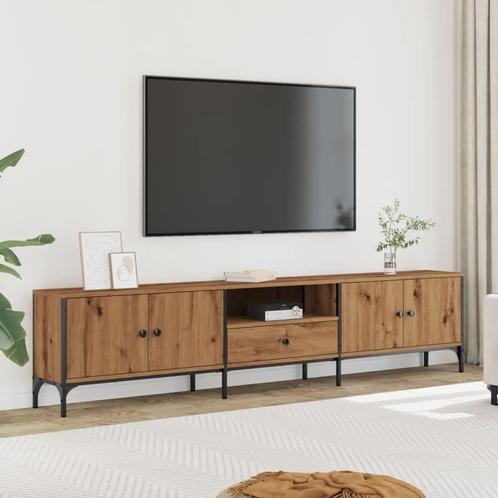 vidaXL Tv-meubel met lade 200x25x44 cm bewerkt hout, Huis en Inrichting, Kasten |Televisiemeubels, Nieuw, Verzenden