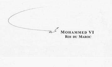 Mohamed VI, roi du Maroc - lettre signée - 2012