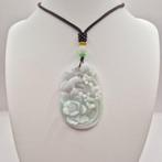 Jade - Pendentif ajouré en jadeite naturelle certifiée (Type