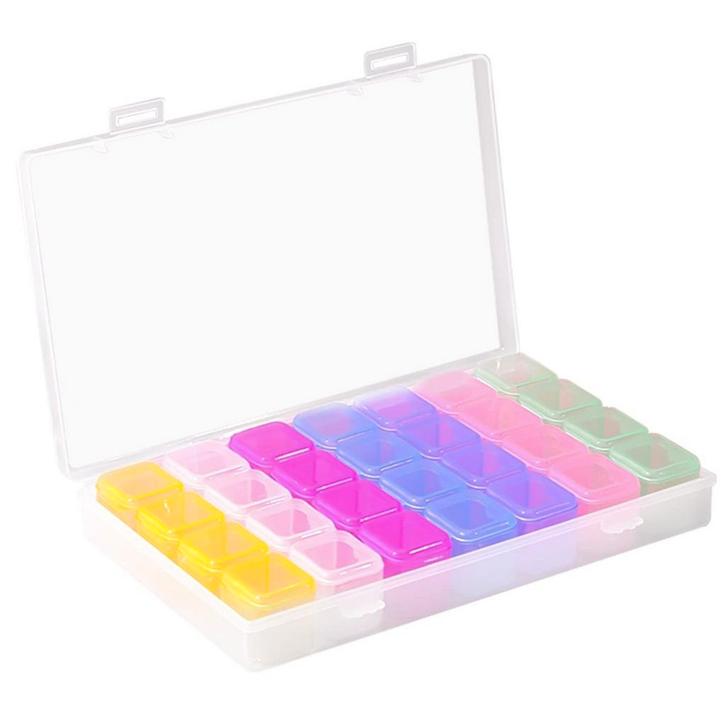 Fako Bijoux® - Diamond Painting Opbergbox Met 28 Bakjes -, Hobby en Vrije tijd, Kralen en Sieraden maken, Verzenden