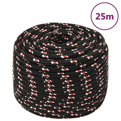 vidaXL Boot touw 14 mm 25 m polypropyleen zwart, Doe-het-zelf en Bouw, IJzerwaren en Bevestigingsmiddelen, Nieuw, Verzenden