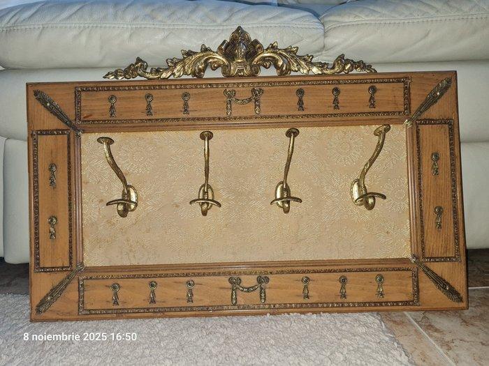 Kapstok - verguld gegoten metaal - Rococo Revival Wandjas, Antiek en Kunst, Curiosa en Brocante