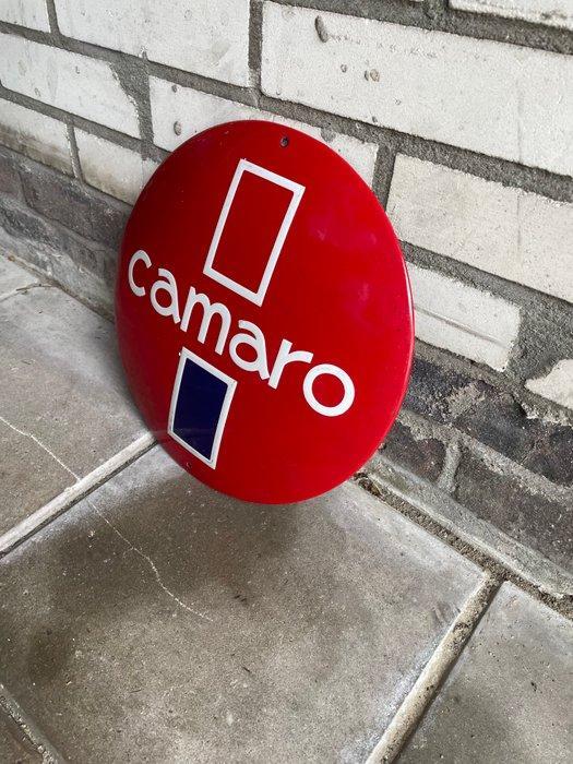 Camaro racevlag bord - Camaro racevlag bord - Enseigne en, Antiek en Kunst, Antiek | Wandborden en Tegels