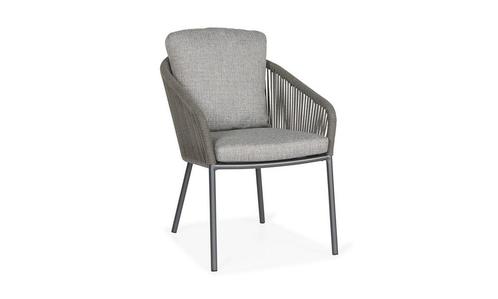 Suns Nappa eetstoel Fishbone weaving carbon grey |, Tuin en Terras, Tuinsets en Loungesets