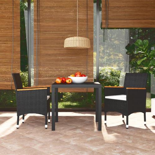 vidaXL Ensemble à dîner de jardin avec coussins 3 pcs, Jardin & Terrasse, Ensembles de jardin, Neuf, Envoi