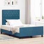 vidaXL Bedbank Donkerblauw 120x200 cm Velvet, Huis en Inrichting, Slaapkamer | Bedden, Verzenden, Nieuw