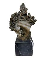 sculptuur, Horse head - 30 cm - Brons, Marmer
