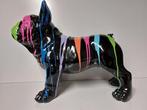 Beeld, artistic image ART bulldog color white - 45 cm -