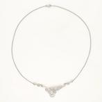 Halsketting - 18 karaat Witgoud Diamant (Natuurlijk), Nieuw