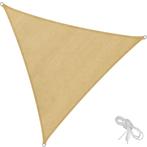 tectake Polyethyleen zonneluifel driehoekig beige - 4 x 4 x, Tuin en Terras, Verzenden, Nieuw