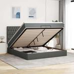 vidaXL Ottoman bed met matrassen en LEDs 200x200cm stof, Huis en Inrichting, Slaapkamer | Bedden, Verzenden, Nieuw
