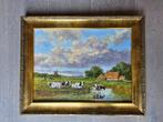 Albert Temming (1942) - Olie op doek - Koeien in, Antiek en Kunst, Kunst | Schilderijen | Klassiek