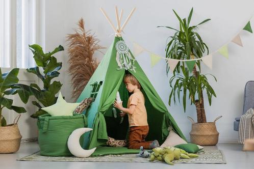 Teepee Tent Set XXL - Groen, Kinderen en Baby's, Speelgoed | Speeltenten, Verzenden