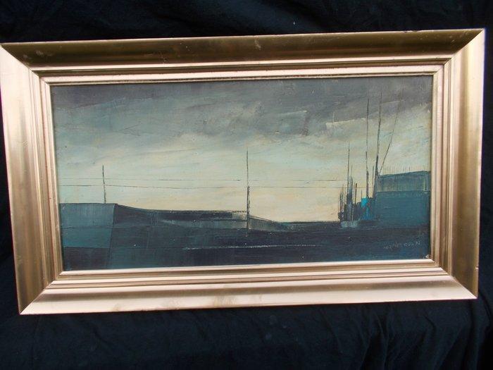 Dan Mortier(XX) - Marine, Antiek en Kunst, Kunst | Schilderijen | Klassiek