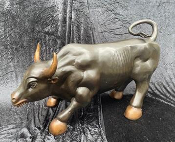 Sculpture, Wall Street Bull - XXXL - 85 cm - 50 cm - Bronze