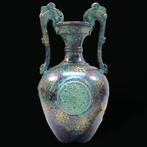 – Grand Dragon-Ear Vase - sculptuur Brons - Japan, Antiek en Kunst
