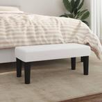 vidaXL Bankje 70x30x30 cm kunstleer wit, Verzenden