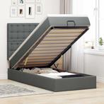 vidaXL Bed poef met matras en LEDs stof 80x200 cm, Huis en Inrichting, Slaapkamer | Bedden, Verzenden, Nieuw