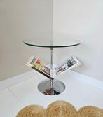 Bijzettafel - Glas, Metaal, Chroom - Chroom Bijzettafel met