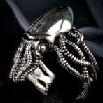 Sterling zilveren ring met afbeelding van een inktvis, Nieuw