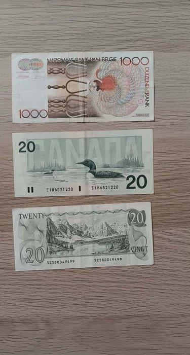 Wereld. - 3 banknotes - various dates (Zonder minimumprijs), Timbres & Monnaies, Billets de banque | Europe | Billets non-euro
