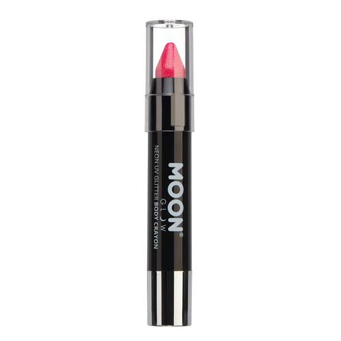 Moon Glow Neon UV Glitter Body Crayons Hot Pink 3.2g, Hobby & Loisirs créatifs, Articles de fête, Envoi