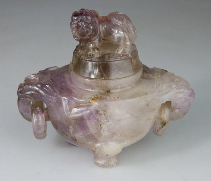 Brule parfum sculpte - Censer Vase - Améthyste - Chine -, Antiek en Kunst, Antiek | Overige Antiek
