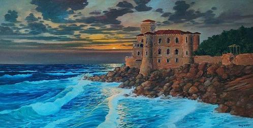 Massimo Orsucci (1946) - Castel Boccale - Livorno, Antiek en Kunst, Kunst | Schilderijen | Klassiek