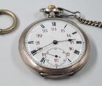 G. Clement - Zilveren zakhorloge met ketting - 1850-1900, Nieuw