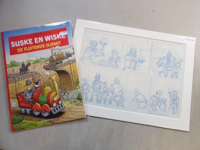 Suske en Wiske 356 - Originele halve pagina in schets - De, Boeken, Stripverhalen