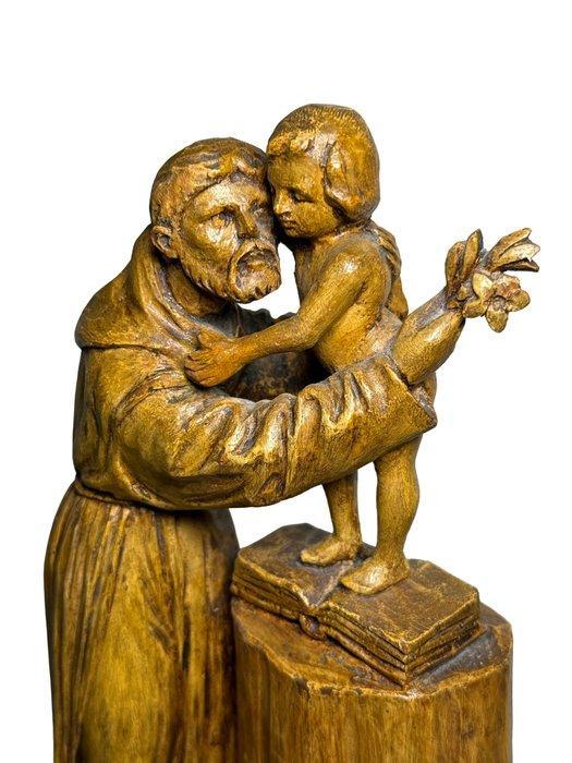 Statue religieuse “Sanctus Anthony” – wood - sculptuur,, Antiek en Kunst, Kunst | Niet-Westerse kunst