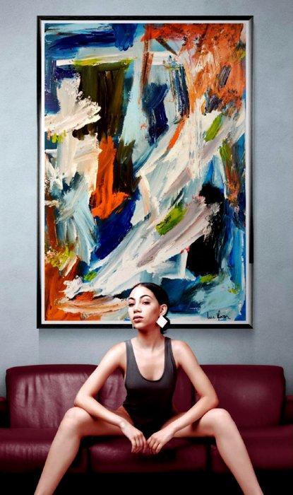 Luc Mora - Ocean energy - XXL, Antiek en Kunst, Kunst | Schilderijen | Modern