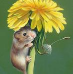 Gala - Mouse & dandelion painting - Umbrella