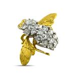 Broche - 18 carats Or jaune, Broche mouche en or jaune 18