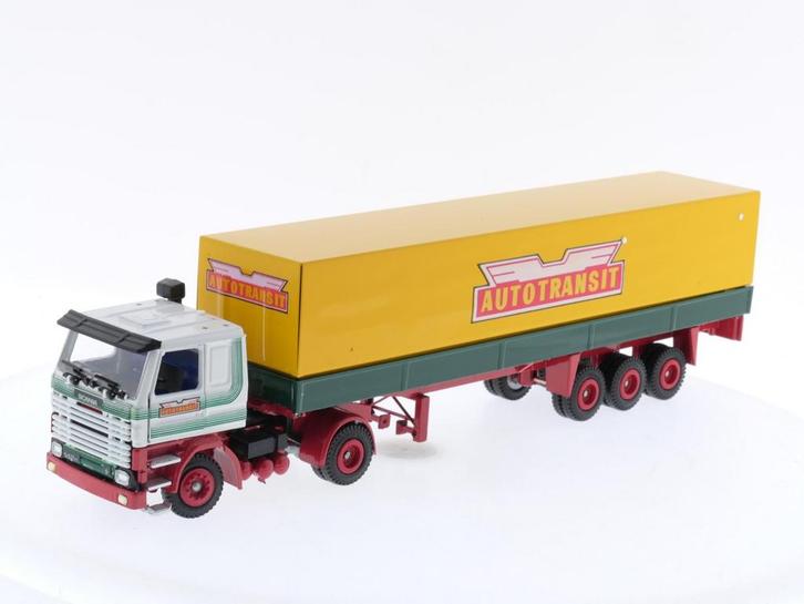 Schaal 1:50 Tekno 870101 Zweden 1987 Autotransit Huifople..., Hobby en Vrije tijd, Modelauto's | 1:50, Gebruikt, Tekno, Ophalen of Verzenden