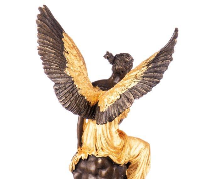 Figuur - Goldene Bronzefigur Engel – 32 cm hoch –, Antiek en Kunst, Curiosa en Brocante