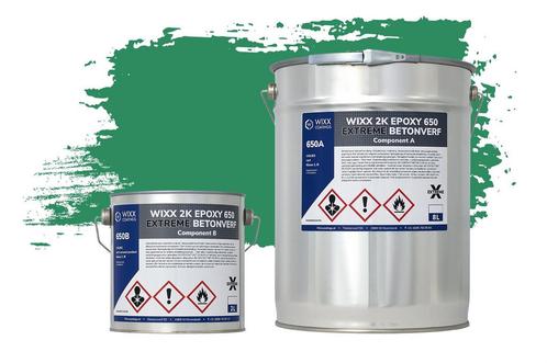 Wixx 2K Epoxy 650 Extreme Betoncoating RAL 6024 |, Doe-het-zelf en Bouw, Verf, Beits en Lak, Nieuw, Verzenden