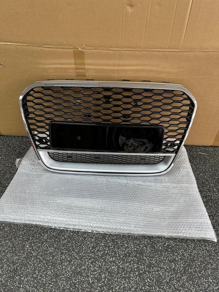 RS6 Look Front Grill Black/Chrome voor Audi A6 C7 4G, Auto diversen, Tuning en Styling, Ophalen of Verzenden