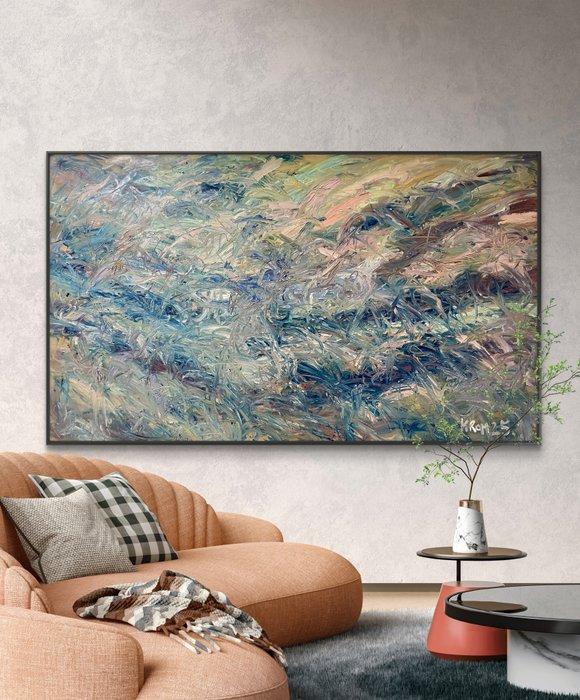Krom - River flow - XXL, Antiek en Kunst, Kunst | Schilderijen | Modern