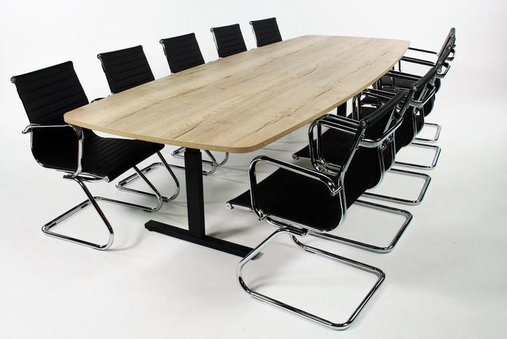 KSB Vergadertafel natuur-eiken - zwart 320x120 cm PL Nieuw, Zakelijke goederen, Kantoor en Winkelinrichting | Kantoormeubilair en Inrichting