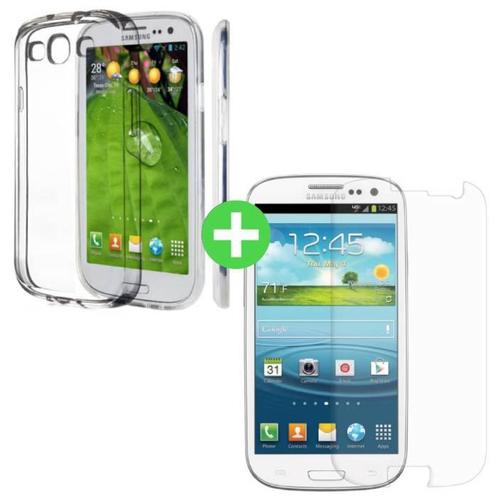 Samsung Galaxy S3 Transparant TPU Hoesje + Screen Protector, Telecommunicatie, Mobiele telefoons | Hoesjes en Screenprotectors | Overige merken